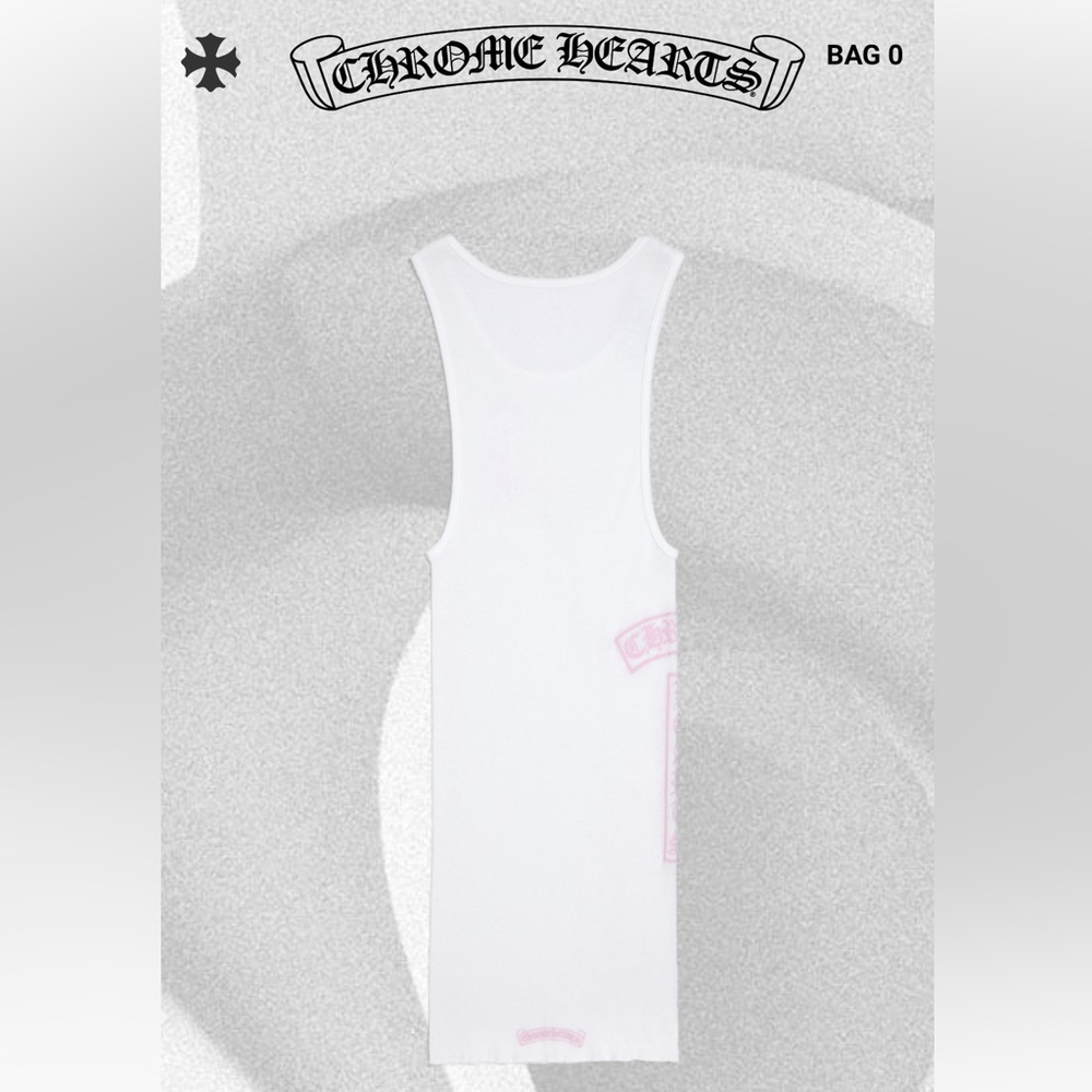 Chrome Hearts White Sleeveless Top